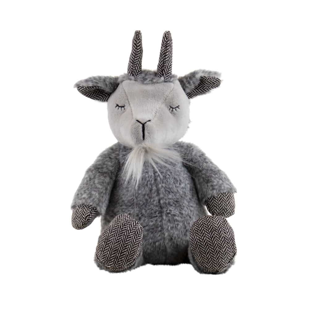 Knuffel slapende geit 33 cm - Geiten boerderijdieren knuffels - Speelgoed voor kind