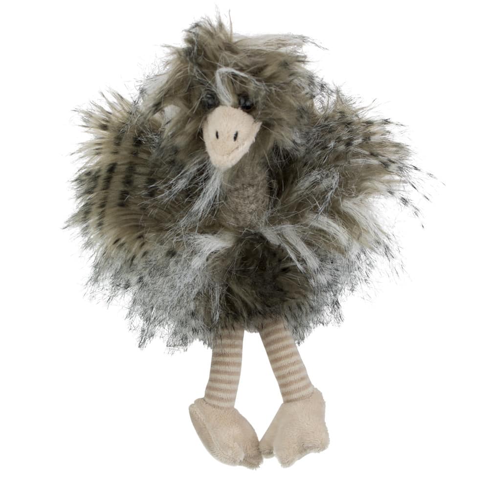 Struisvogel langhaar knuffel 28cm