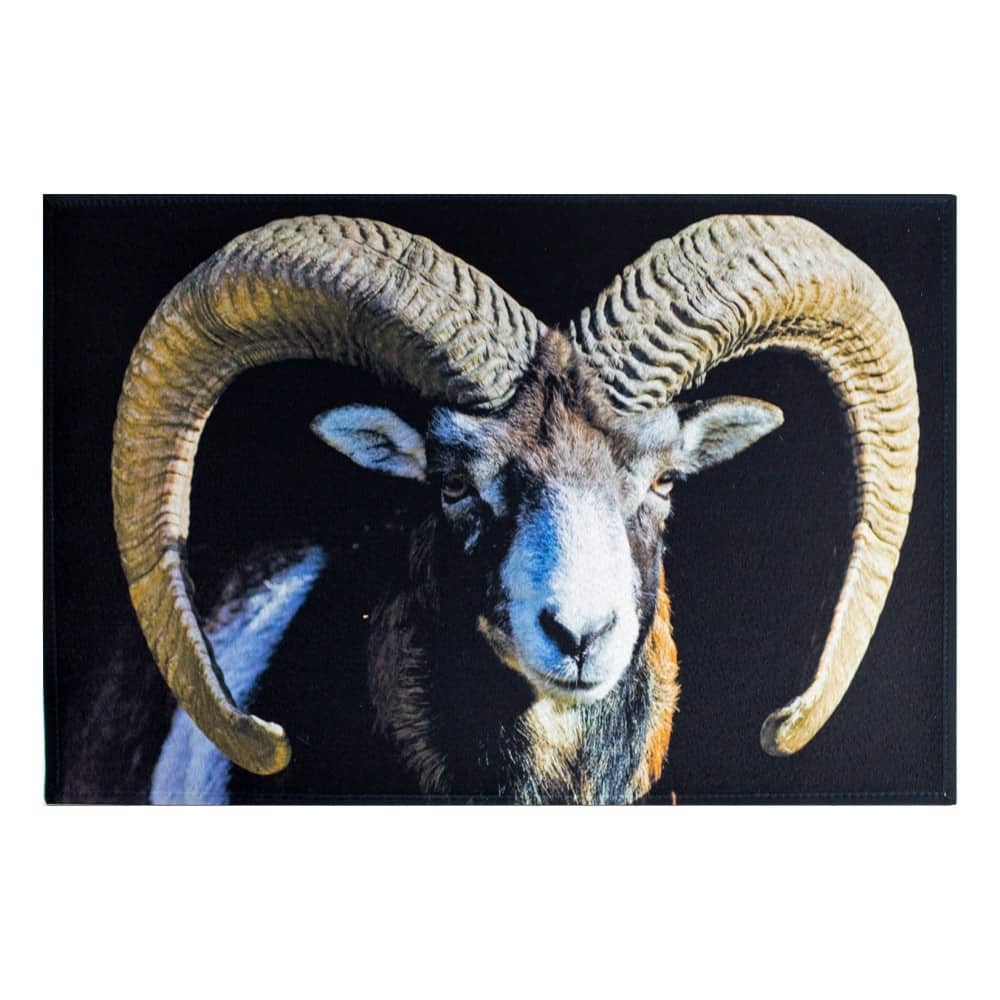 Deurmat Ram met Horens (75 x 50 cm)