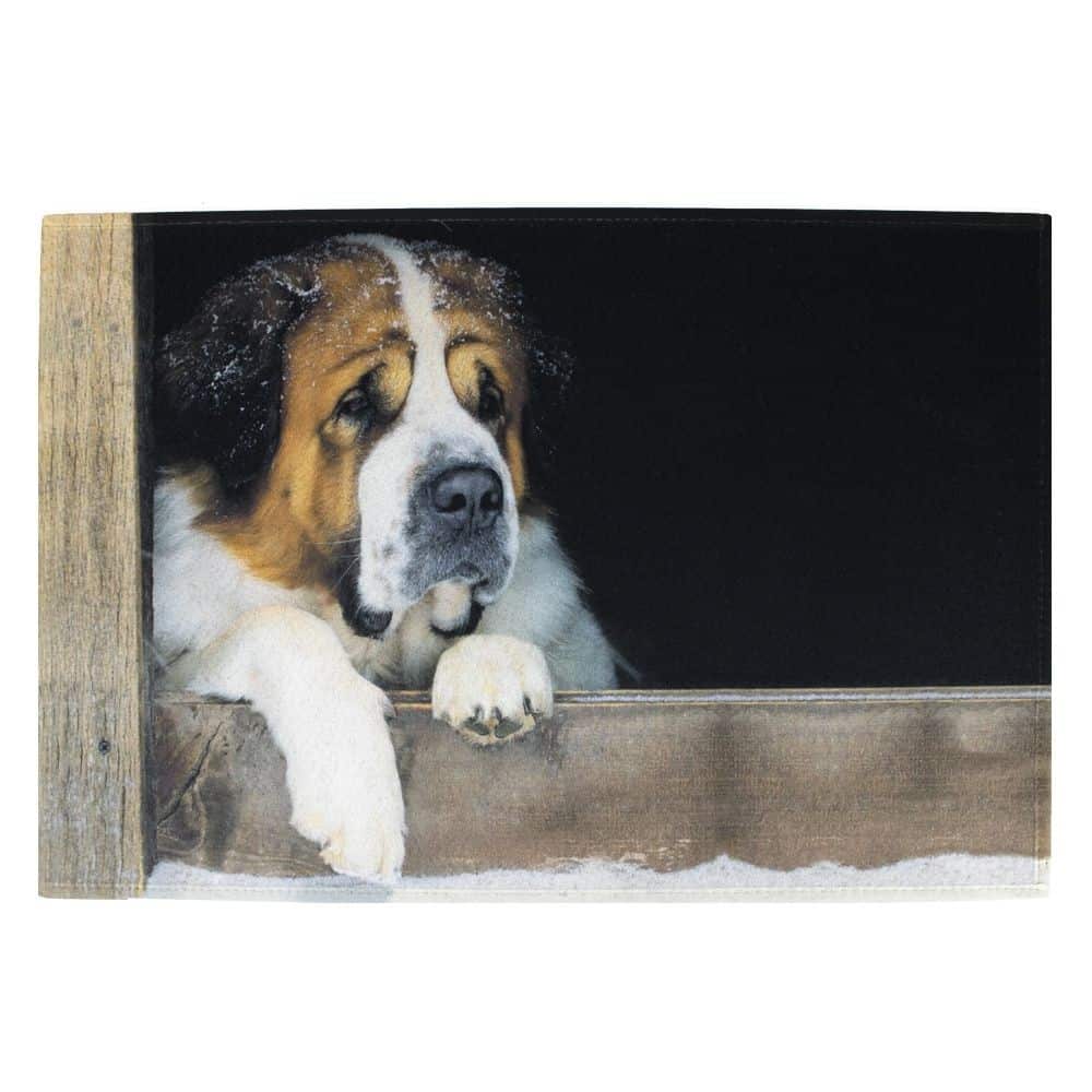 Zwarte Deurmat St. Bernard (75 x 50 cm)