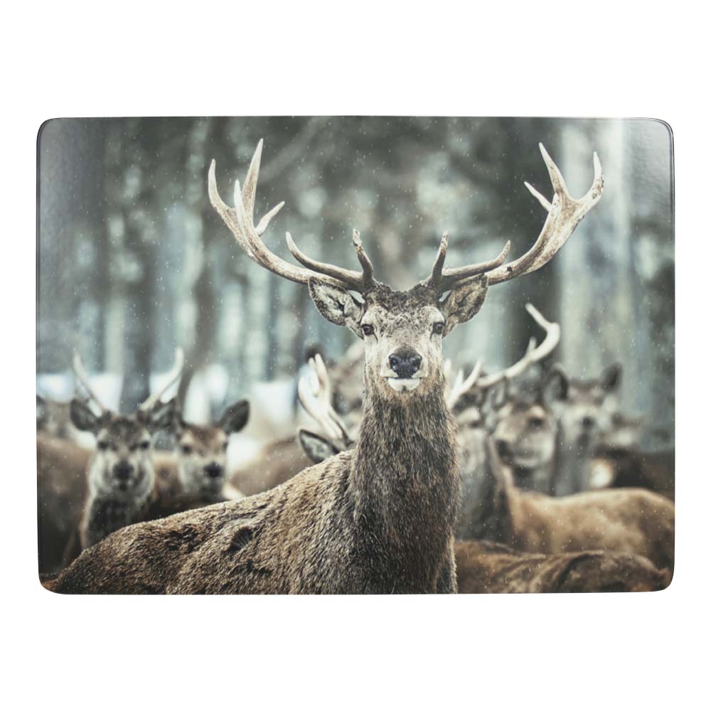 Luxe Placemats Winter Hert (Set van 4)