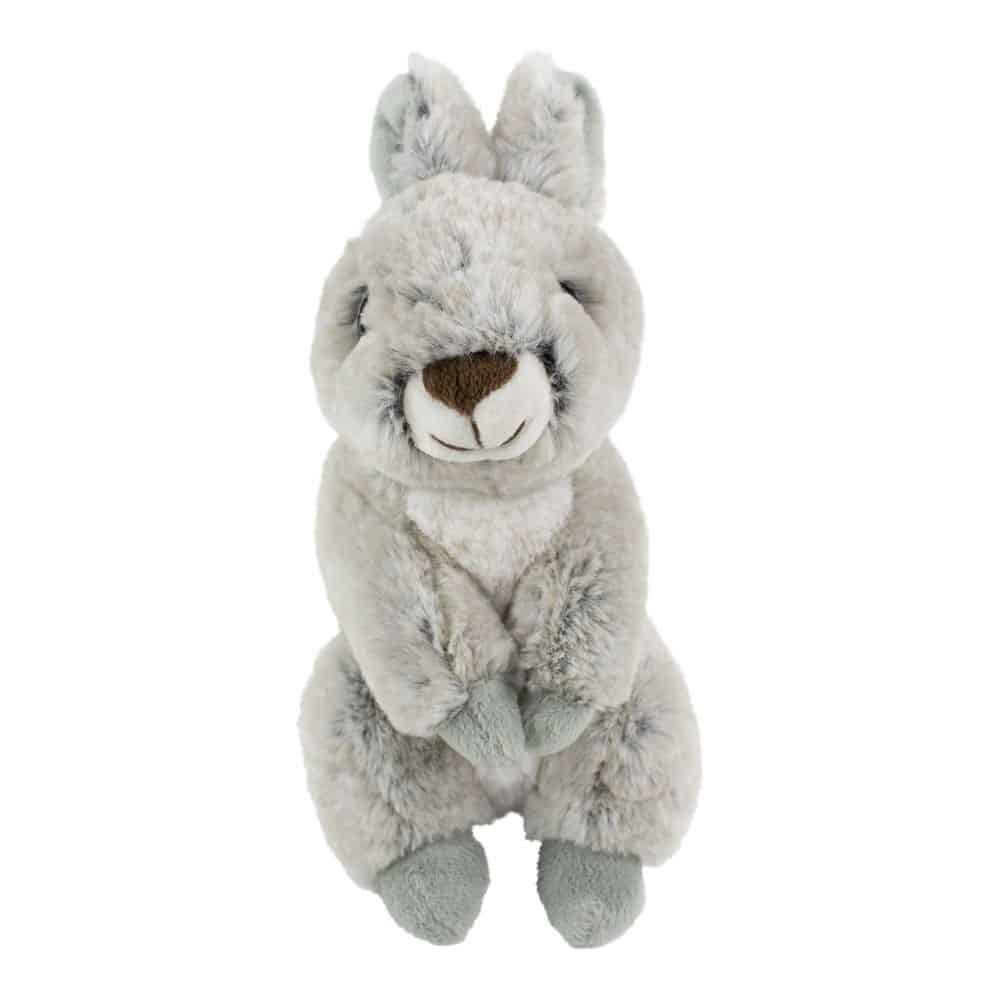 knuffel konijn grijs zittend 21cm*
