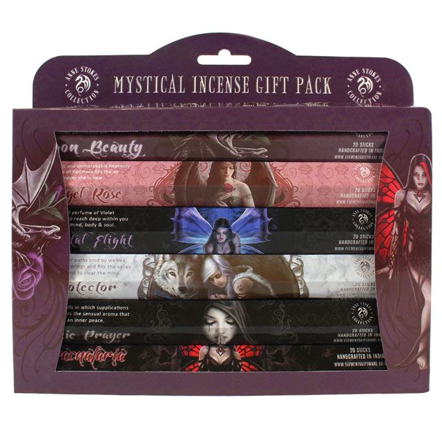 Wierook Geschenkset Mystical Incense van Anne Stokes (6 pakjes met 20 stokjes)