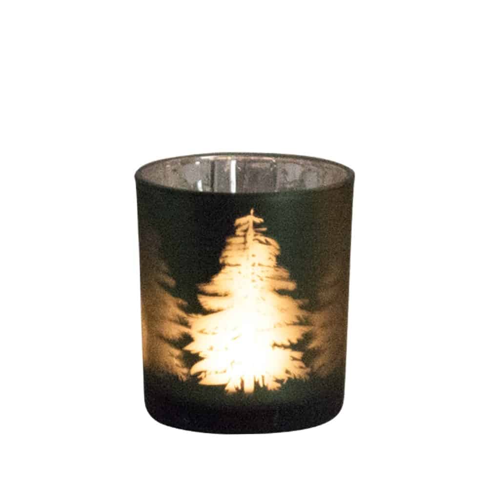Waxinelichthouder Dennenbomen (7,3 x 8 cm)