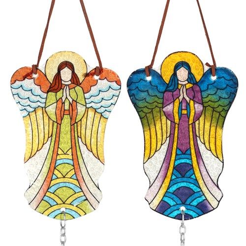 Windorgels Engelen van Glas (Set van 2)