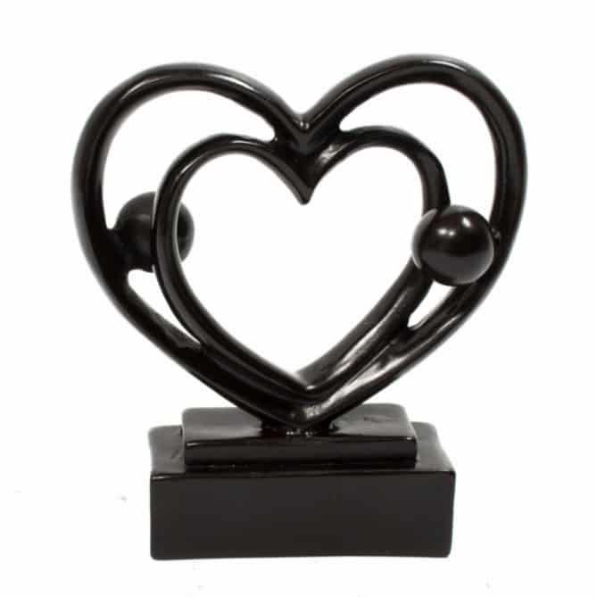 Beeld Polystone Hart (12 cm)