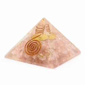 Orgonite Piramide Rozenkwarts - Flower of Life - (40 mm)
