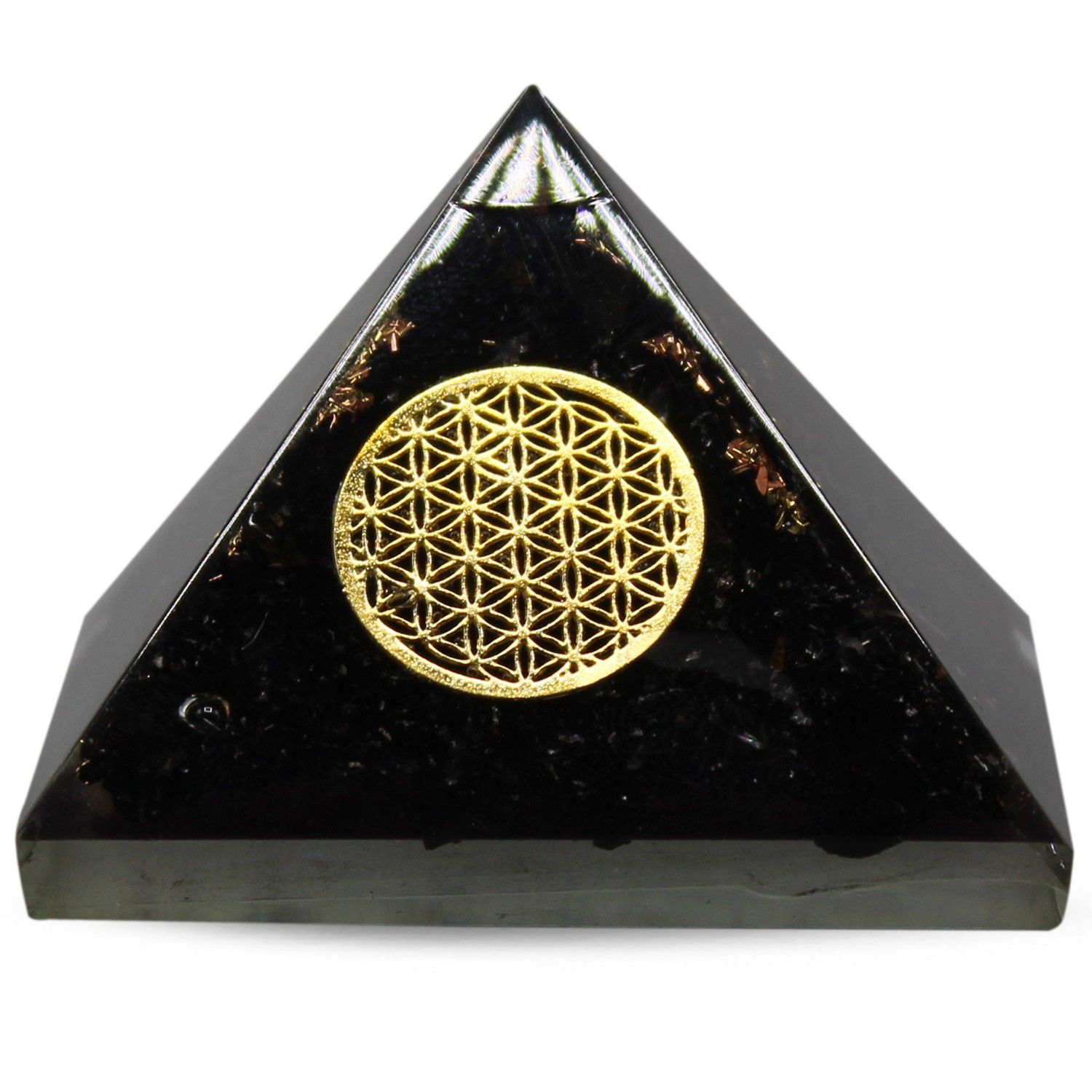 Orgonite Piramide Shungiet - Flower of Life - (70 mm)