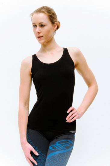 Yoga Top Chaturanga Bamboe Naadloos Zwart M-L