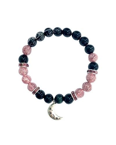 Edelsteen Armband Regenboog Obsidiaan/ Aardbei Obsidiaan