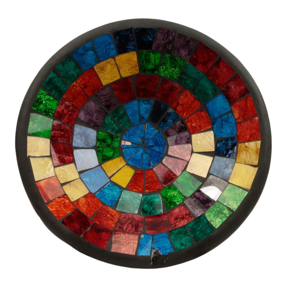 Schaal van Mozaïek Regenboogkleuren (27,5 x 27,5 x 7 cm)