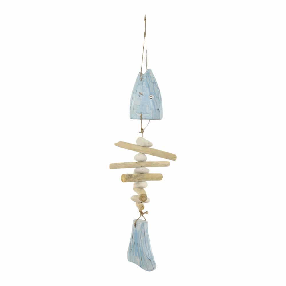 Raam- of Wanddecoratie Vis van Drijfhout Bluewash (Model 2)