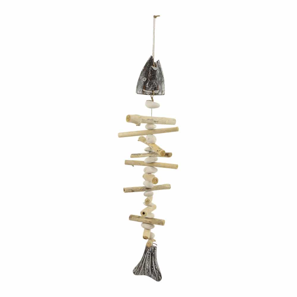 Raam- of Wanddecoratie Vis van Drijfhout Blackwash (Model 3)