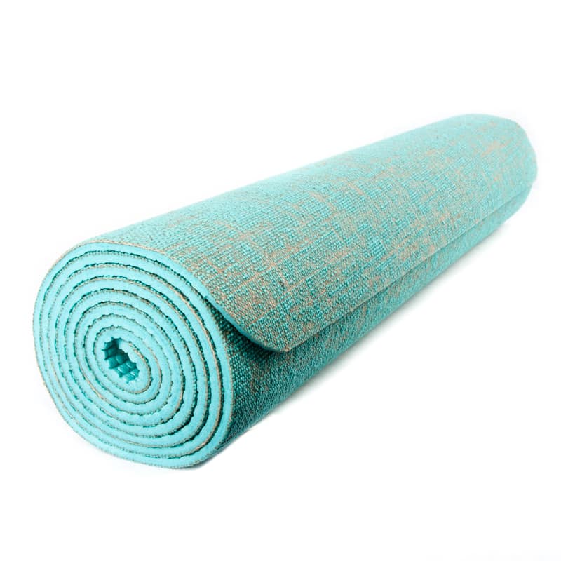 Jute yogamat lichtblauw