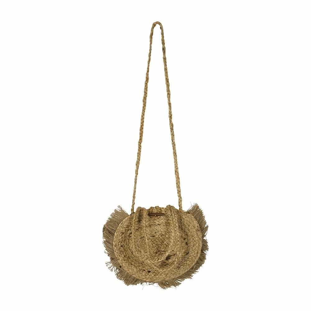 Jute Crossbody Tas Rond