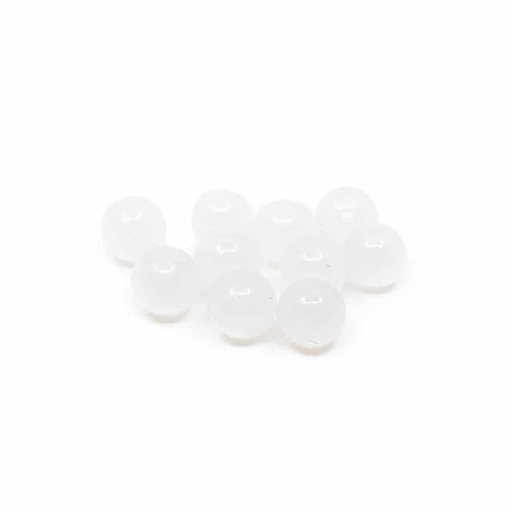 Edelsteen Losse Kralen Witte Jade - 10 stuks (6 mm)