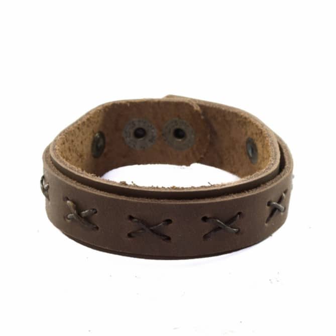 Leren Armband Handgemaakt Model 18a (20,5-21,5 cm)