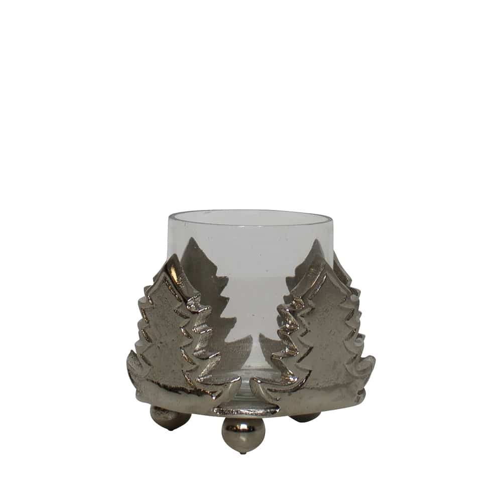 Aluminium Waxinelichthouder Dennenboom