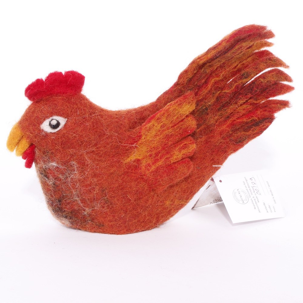 Vilten Eierwarmer Hen Rood