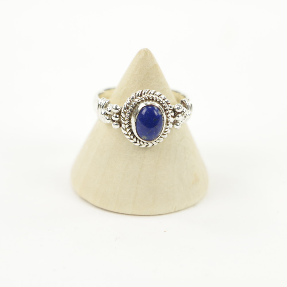 Zilveren Ring met Lapis Lazuli Maat 17,5 (Sterling Zilver 925)