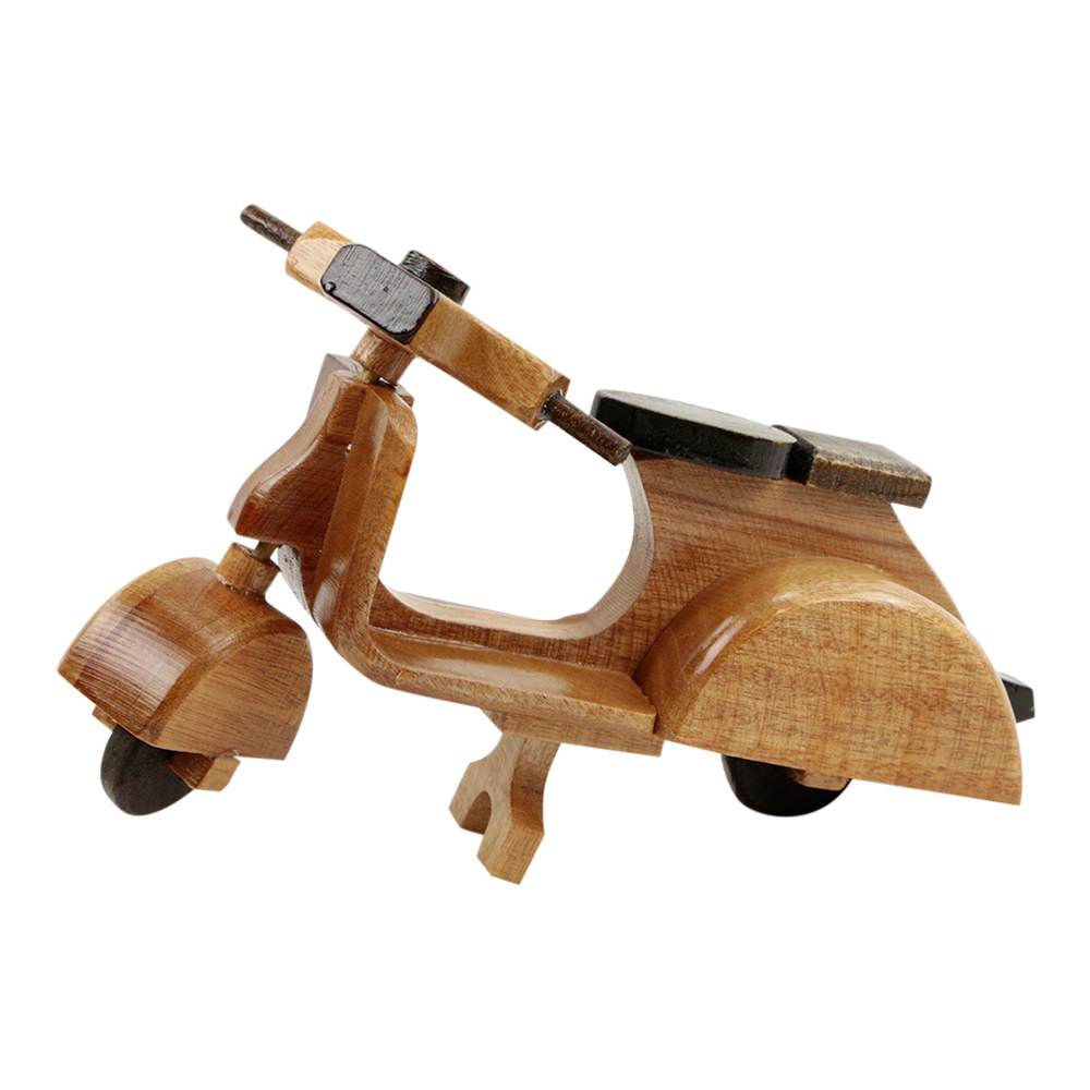 Houten Beeldje Scooter Vespa (22 x 14 cm)