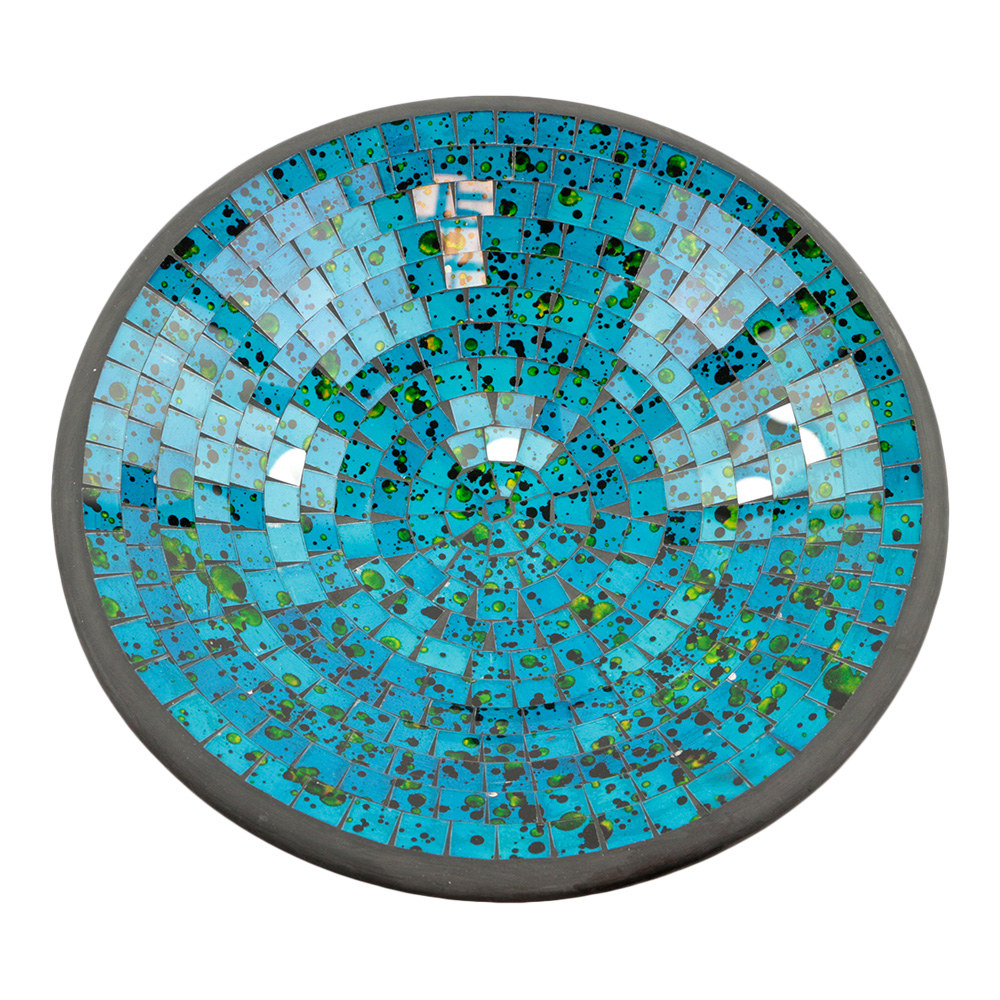 Kom Mozaïek Zeeblauw-Groen (37 cm)