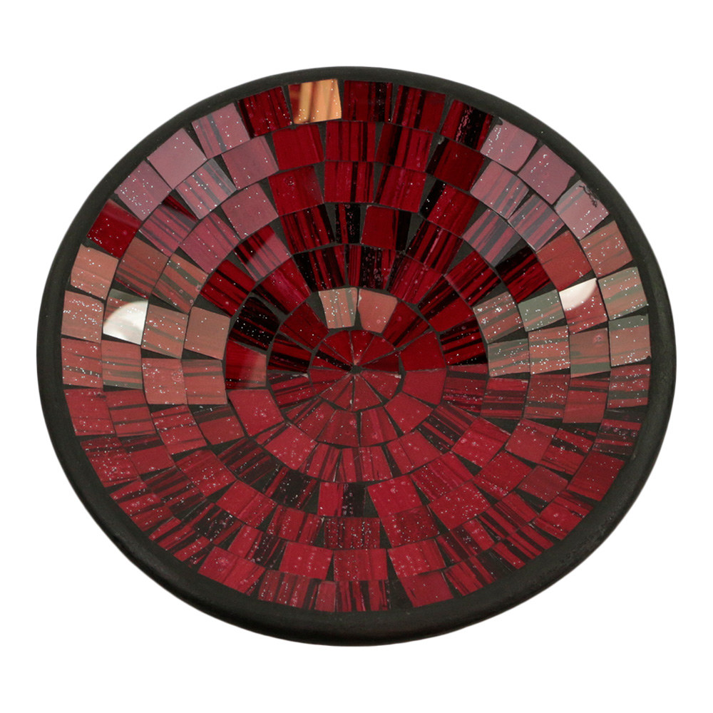 Kom Mozaïek Rood (21 cm)