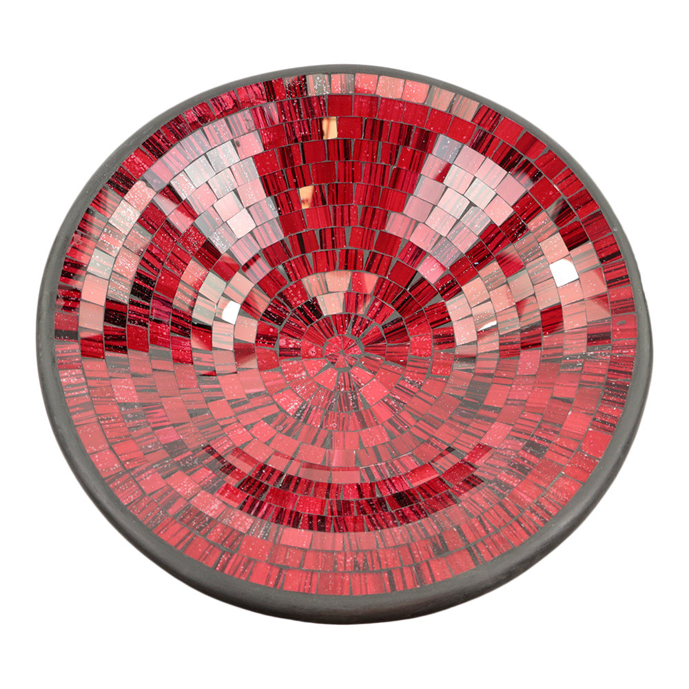 Kom Mozaïek Rood (37 cm)
