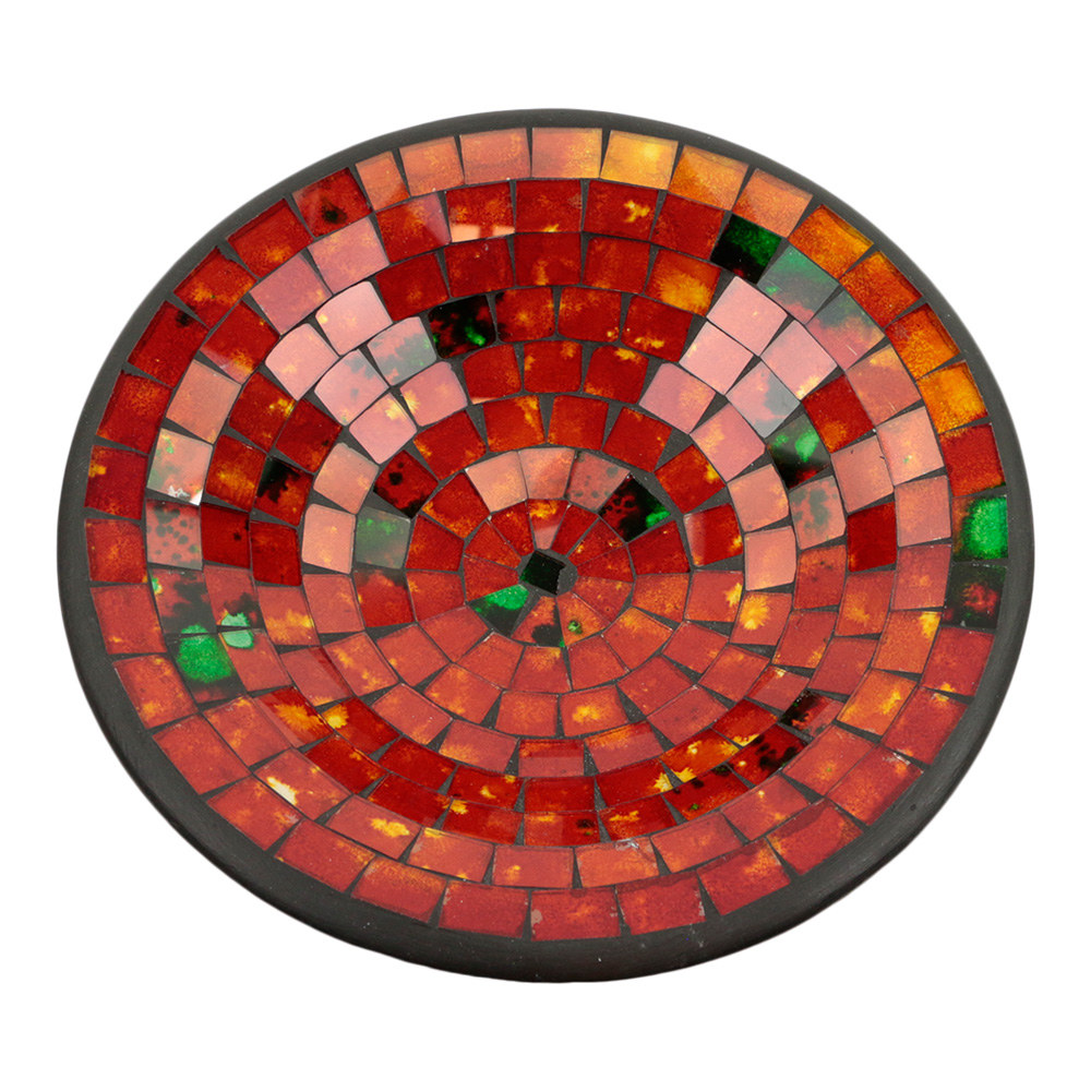 Kom Mozaïek Groen-Oranje (28 cm)