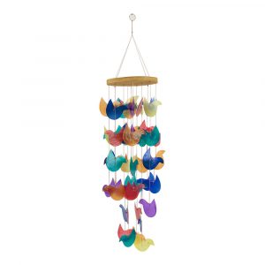 Hangende Decoratie Capiz Schelpen Vogels Multicolor
