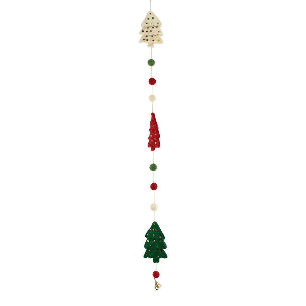 Hangende Vilten Decoratie Kerstbomen