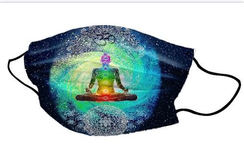 Mondkapje/Yogi Masker 7 Chakra&apos;s Meditation