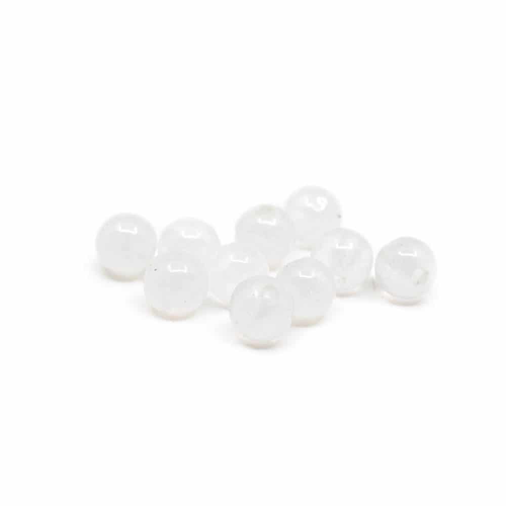 Edelsteen Losse Kralen Witte Jade – 10 stuks (4 mm)