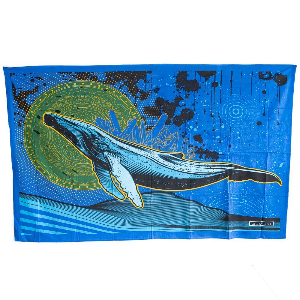 Authentiek Wandkleed Katoen Vliegende Walvis (215 x 135 cm)