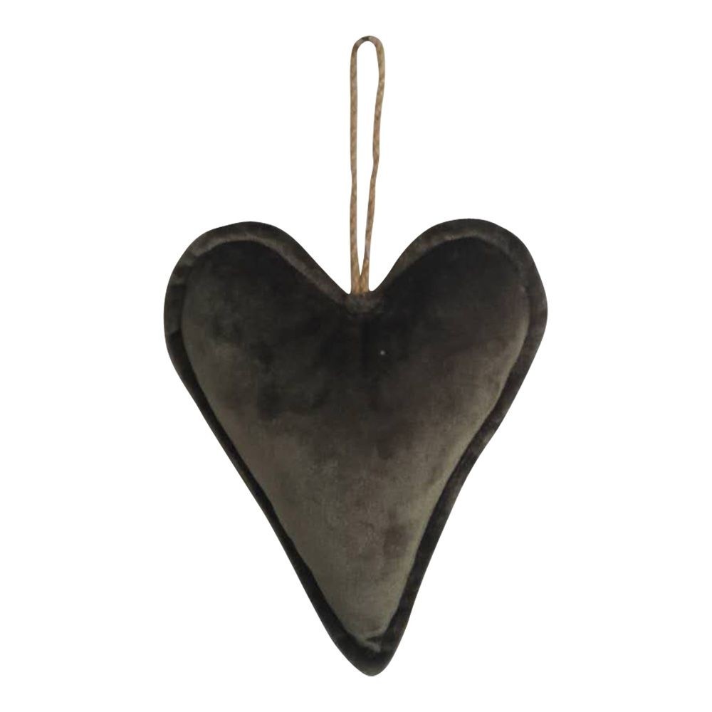 Wanddecoratie Fluwelen Hart Bruin (18 cm)