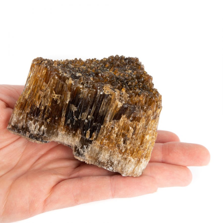 ruwe barnsteen met calciet