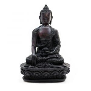 Zittende Boeddha - Zwarte afwerking (18 cm)