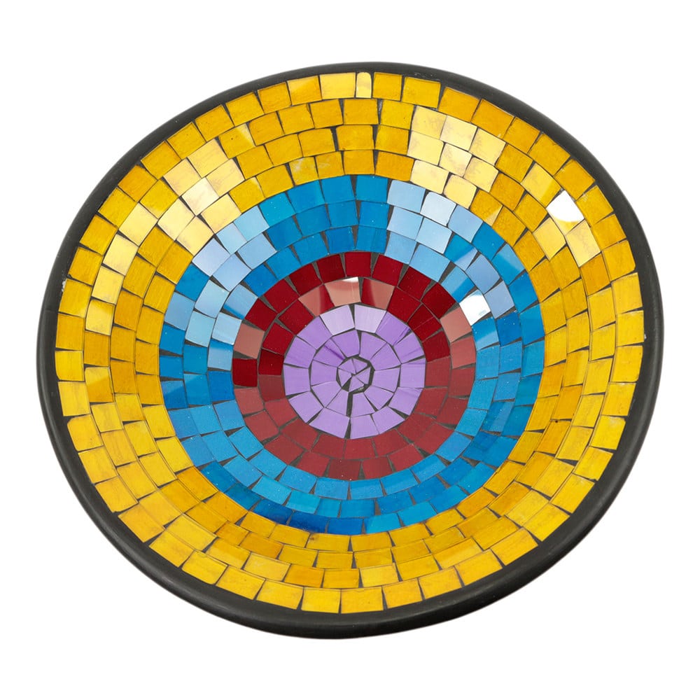 Kom Mozaïek Geel/Blauw/Rood (38 cm)