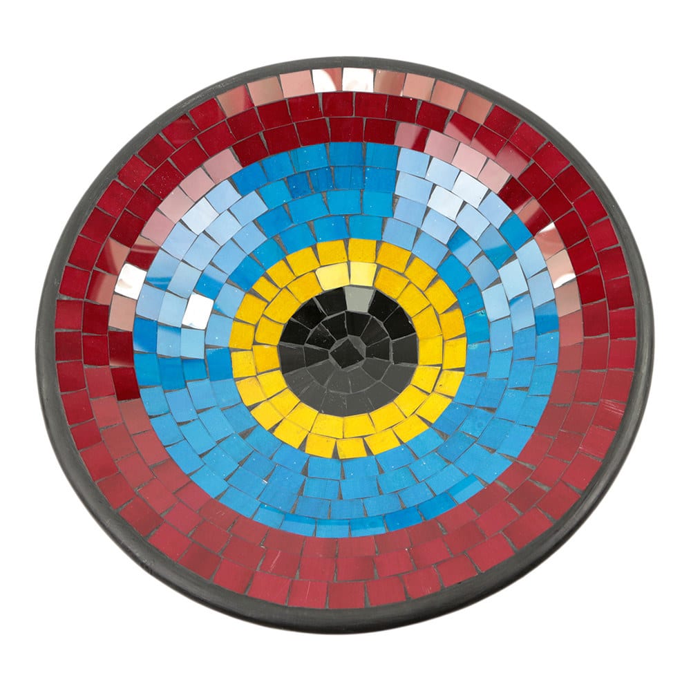 Kom Mozaïek Rood/Blauw/Geel (38 x 38 x 8 cm)