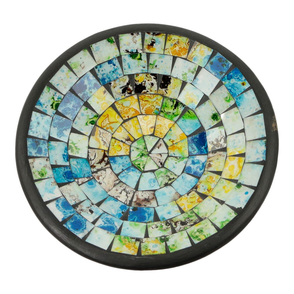 Kom Mozaïek Groen/Blauw/Geel (21 cm)