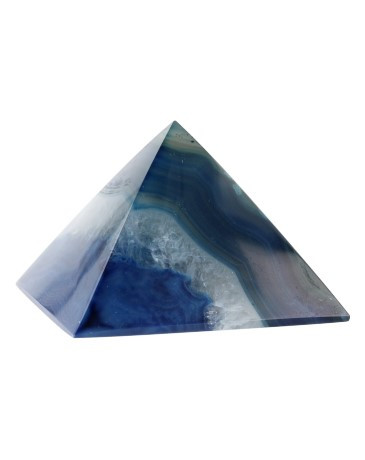 Edelsteen Piramide Agaat Blauw Gekleurd - 50 mm