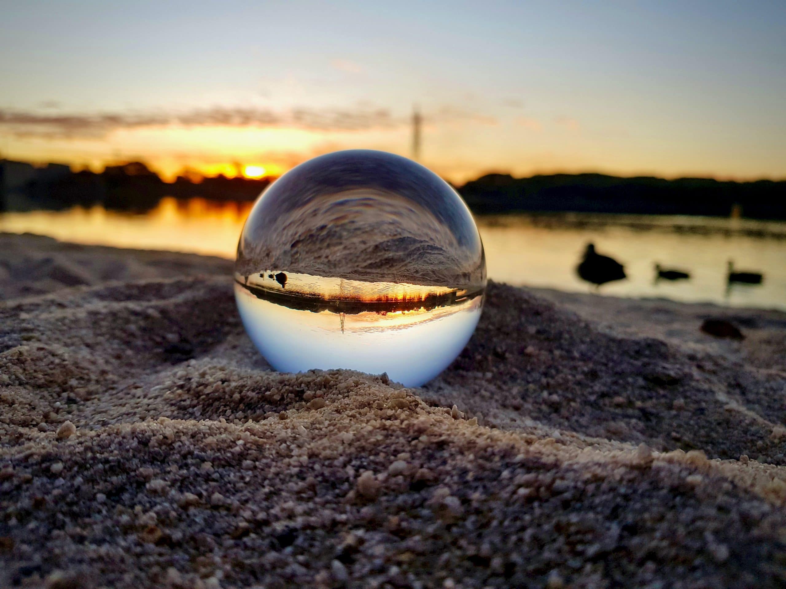 glazen bol natuur fotografie
