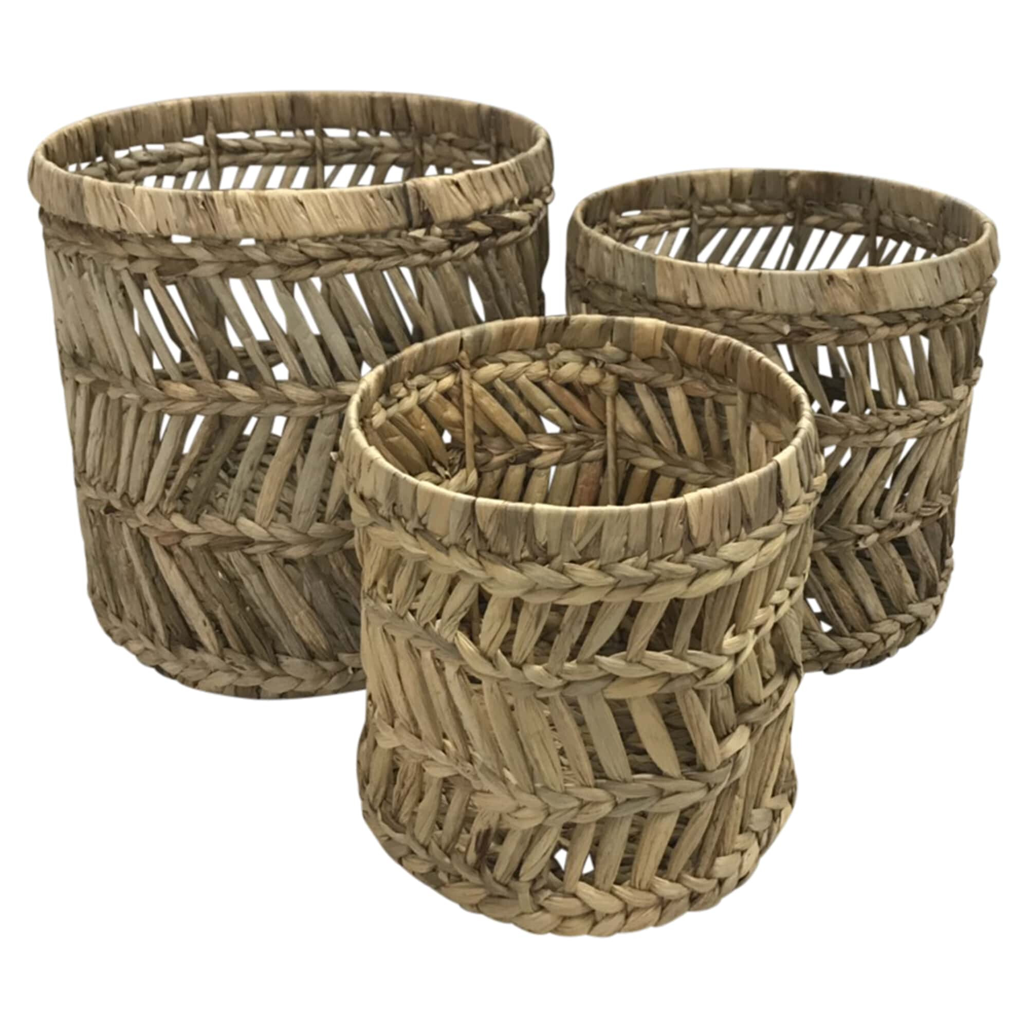 Manden Waterhyacint Rond (Set van 3)