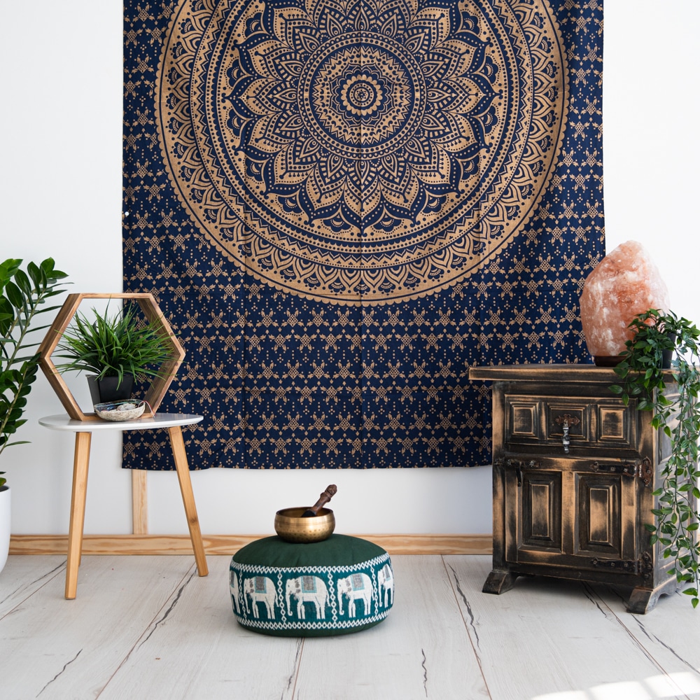 mandala wandkleed en yoga kussen