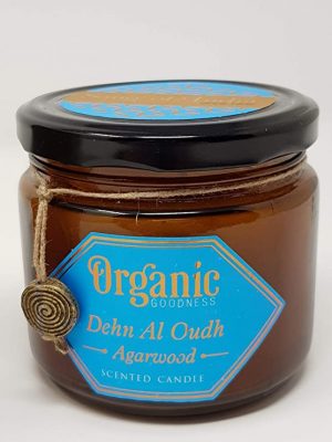 Organic Goodness Geurkaars in Glas Den al Oudh & Sandelhout - Soja Was (200 gram)