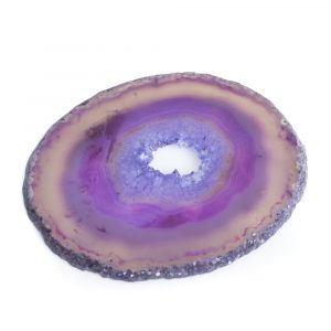 Agaatschijf Onderzetter Paars - Middel (6 - 8 cm)