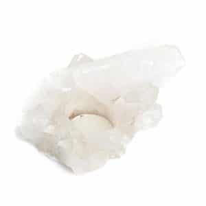 Waxinelichthouder Edelsteen Bergkristal Cluster (ca. 400 gram)