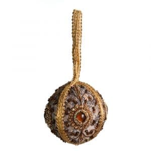 Hanger Ornament Traditioneel Bal Grijs (15 cm)