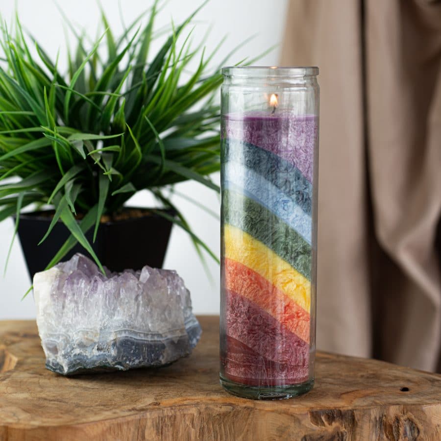 7 chakra kaars in glas