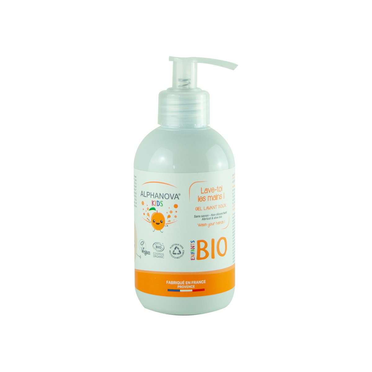 ALPHANOVA KIDS BIO Handzeep Abrikoos en Aloe Vera - 250 ml